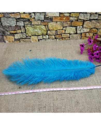 Tekli Kuş Tüyü Kısa - Açık Mavi- 25/30 cm