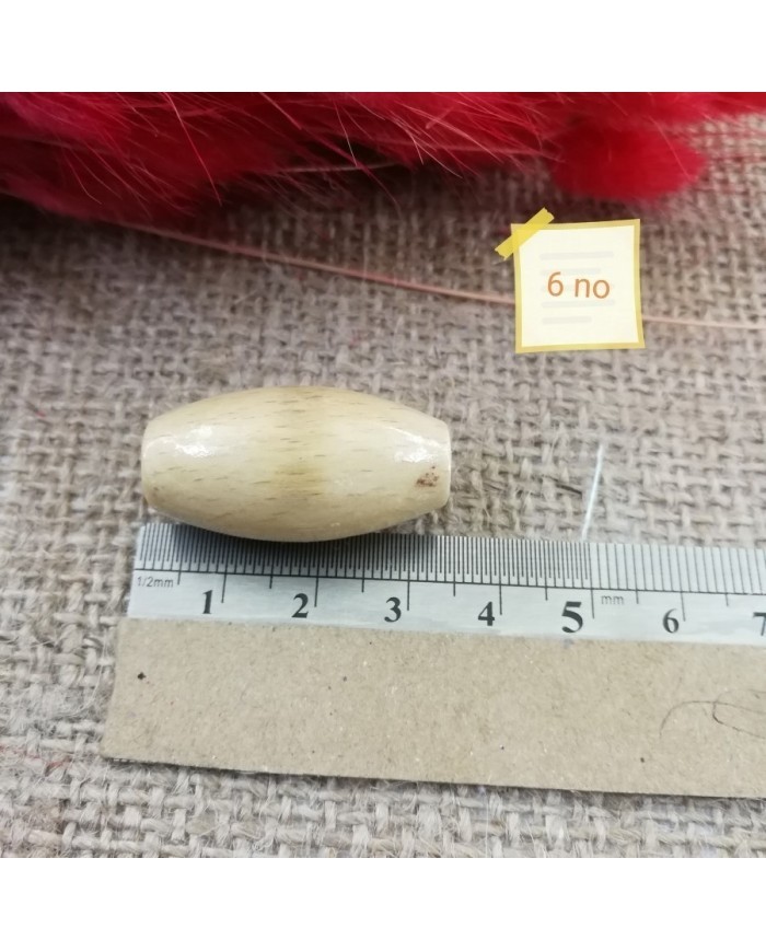6no - Ahşap Boncuk - 1 Kg - Taba