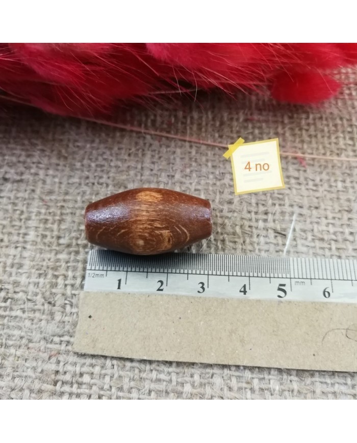 4no - Ahşap Boncuk - 1 Kg - Bej