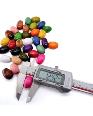 Ahşap Boncuk Tombul Arpa  1 Kg Siyah