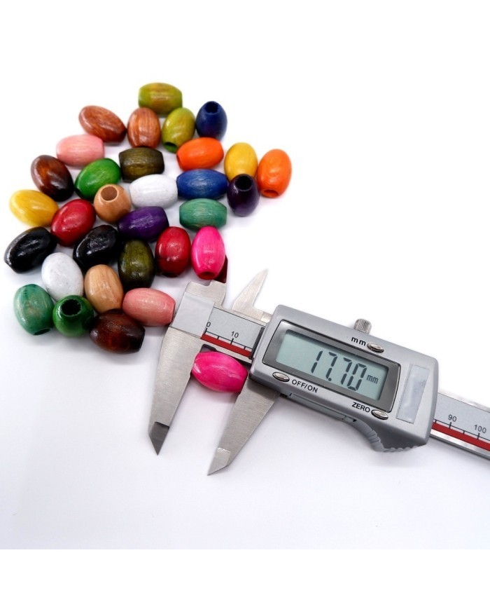 Ahşap Boncuk Tombul Arpa  1 Kg Mavi