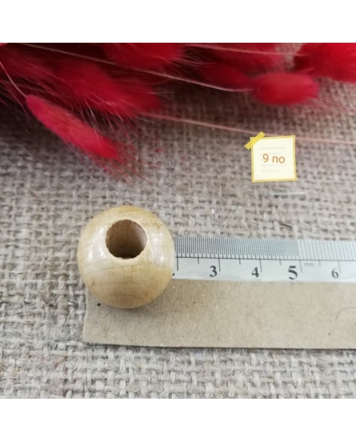 Ahşap Boncuk - 1 Kg -No:9 - Taba