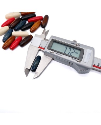 Ahşap Boncuk Arpa İnce Yassı - 1 Kilogram Kırmızı