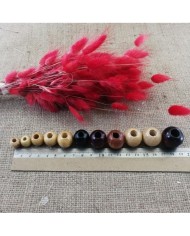 Ahşap Boncuk - 1 Kg -No:6 - Bej