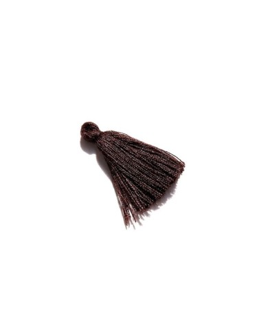 100 ADET - Mini Boy Püskül - 3cm - Koyu Kahve