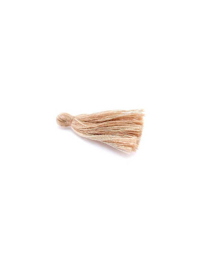 100 ADET - Mini Boy Püskül - 3cm - Bej