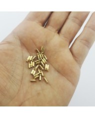 Huni Boncuk Kapak - Boncuk Şapkası - 6 mm - Gold -  25 Adet