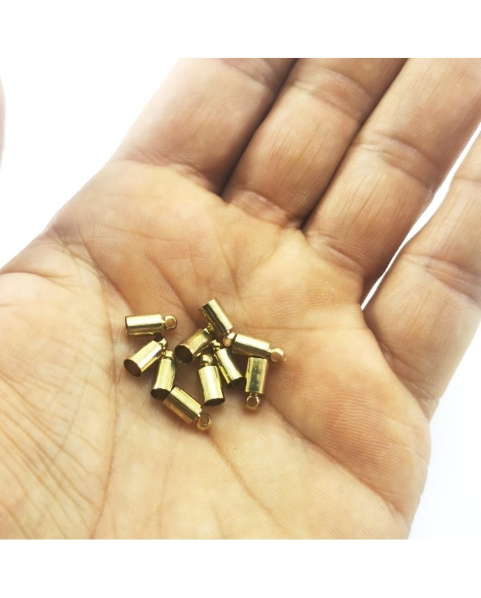 Huni Boncuk Kapak - Boncuk Şapkası - 9 mm - Gold - 50 Adet