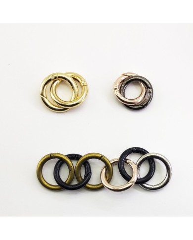 Metal Çanta Halka - Bakır - 10 Adet