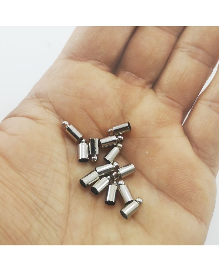Huni Boncuk Kapak - Boncuk Şapkası - 9 mm - Gümüş - 50 Adet