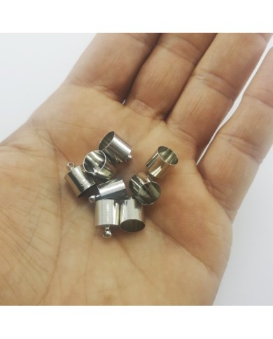 Huni Boncuk Kapak - Boncuk Şapkası - 11 mm - Gümüş - 25 Adet