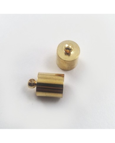 Huni Boncuk Kapak - Boncuk Şapkası - 11 mm - Gold - 25 Adet
