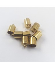 Huni Boncuk Kapak - Boncuk Şapkası - 11 mm - Gold - 10 Adet