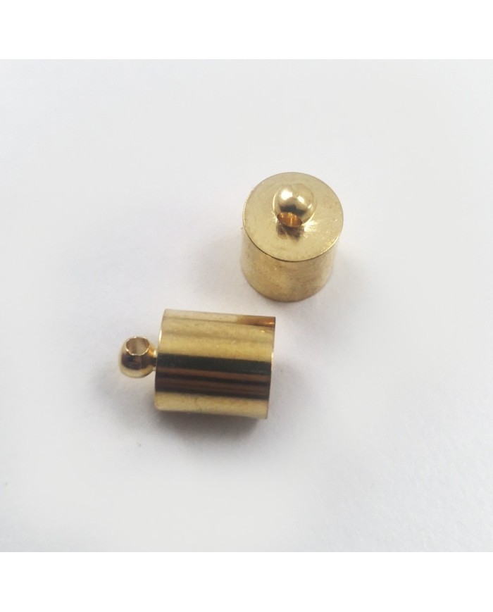 Huni Boncuk Kapak - Boncuk Şapkası - 11 mm - Gold - 10 Adet