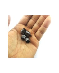 17 mm Huni Boncuk Kapak - Boncuk Şapkası - Füme - 25 Adet