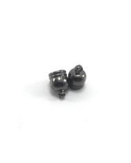 17 mm Huni Boncuk Kapak - Boncuk Şapkası - Füme - 25 Adet