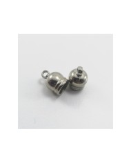 17 mm Huni Boncuk Kapak - Boncuk Şapkası - Gümüş- 10 Adet