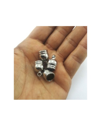 17 mm Huni Boncuk Kapak - Boncuk Şapkası - Gümüş- 25 Adet