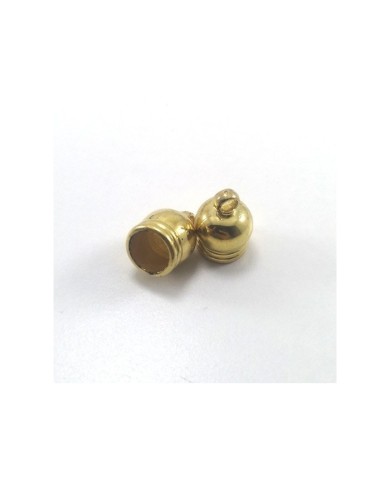 17 mm Huni Boncuk Kapak - Boncuk Şapkası - Gold- 50 Adet