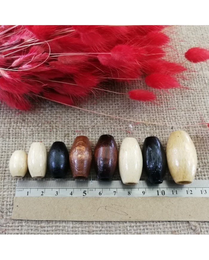 8no - Ahşap Boncuk - 1 Kg - Siyah