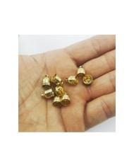 10mm Huni Boncuk Kapak - Boncuk Şapkası -  Gümüş - 25 Adet