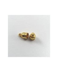 9mm Huni Boncuk Kapak - Boncuk Şapkası -  Gold - 25 Adet