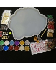 Tepsi Kalıbı Reçine Epoksi Seti T1 - A93 1. Boya Rengi Seçiniz Hardal 2. Boya Rengi Seçiniz Beyaz