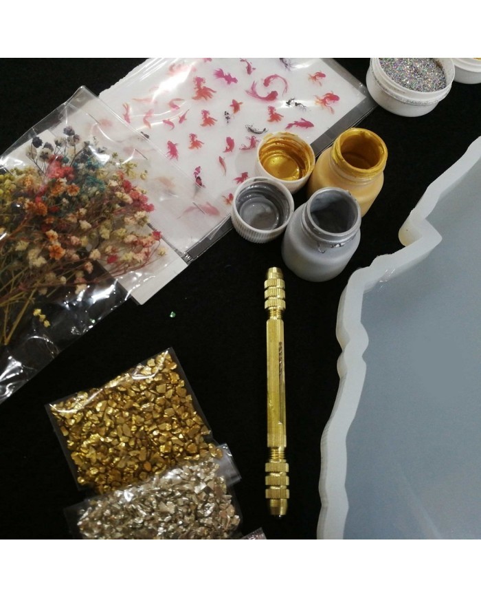 Tepsi Kalıbı Reçine Epoksi Seti T1 - A93 1. Boya Rengi Seçiniz Hardal 2. Boya Rengi Seçiniz Beyaz