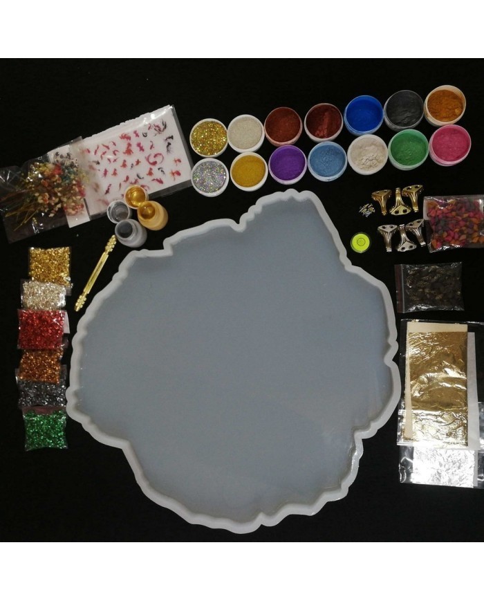 Tepsi Kalıbı Reçine Epoksi Seti T1 - A93 1. Boya Rengi Seçiniz Gri 2. Boya Rengi Seçiniz Beyaz