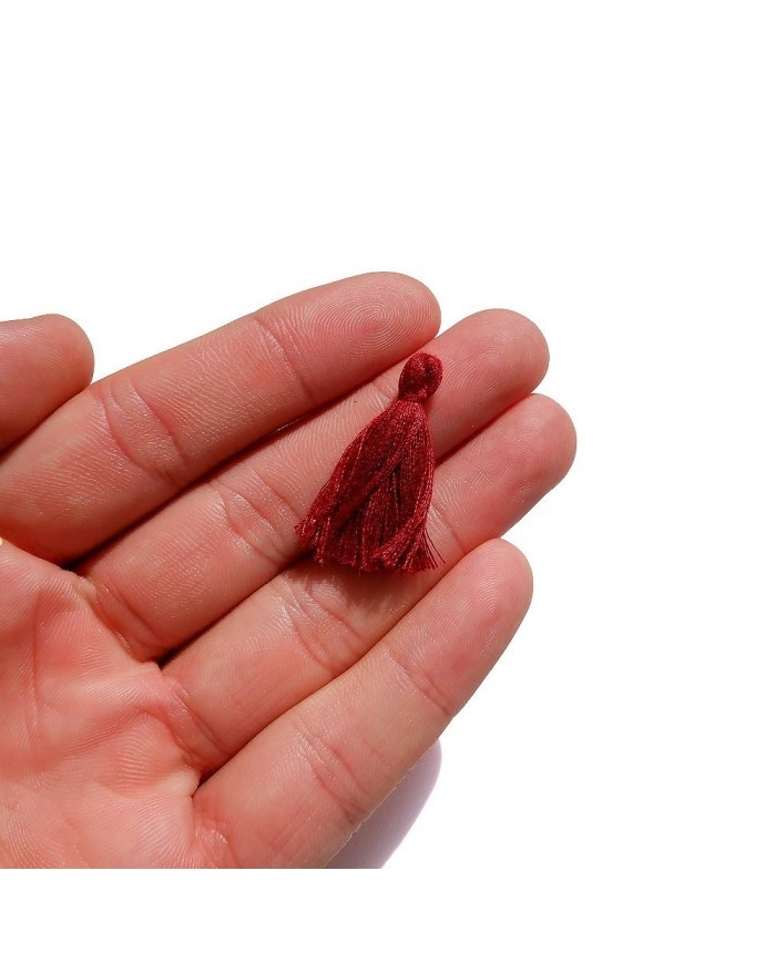 100 ADET - Mini Boy Püskül - 3cm - Bordo