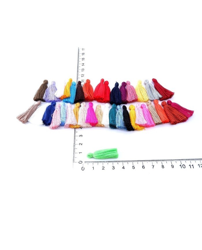 100 ADET - Mini Boy Püskül - 3cm - Kırmızı