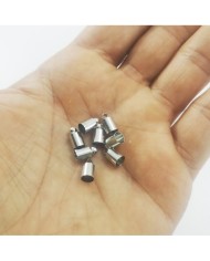 Huni Boncuk Kapak - Boncuk Şapkası - 9 mm - Gümüş - 10 Adet