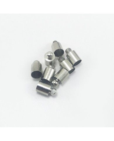 Huni Boncuk Kapak - Boncuk Şapkası - 9 mm - Gümüş - 50 Adet