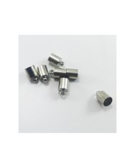 10 mm Huni Boncuk Kapak - Boncuk Şapkası -  Gümüş - 10 Adet