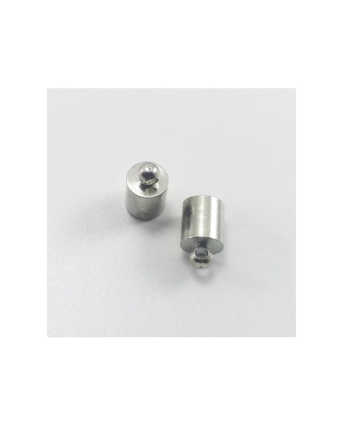 10 mm Huni Boncuk Kapak - Boncuk Şapkası -  Gümüş - 10 Adet