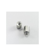 10 mm Huni Boncuk Kapak - Boncuk Şapkası -  Gümüş - 25 Adet
