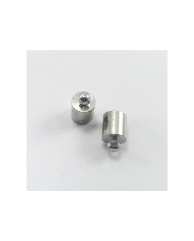 10 mm Huni Boncuk Kapak - Boncuk Şapkası -  Gümüş - 50 Adet
