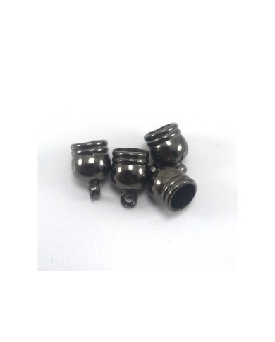 17 mm Huni Boncuk Kapak - Boncuk Şapkası - Füme - 25 Adet