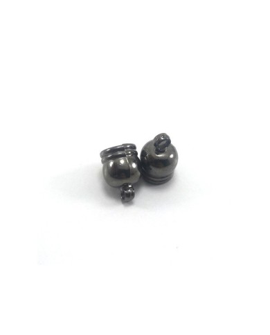 17 mm Huni Boncuk Kapak - Boncuk Şapkası - Füme - 25 Adet
