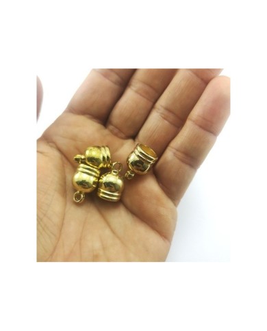 17 mm Huni Boncuk Kapak - Boncuk Şapkası - Gold- 25 Adet