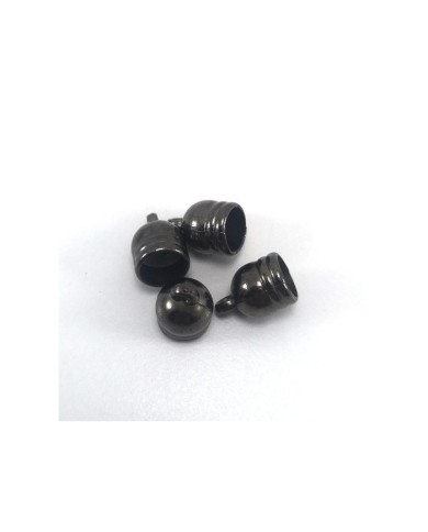 14 mm Huni Boncuk Kapak - Boncuk Şapkası - Füme - 50 Adet