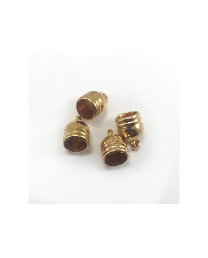 14 mm Huni Boncuk Kapak - Boncuk Şapkası - Gold - 25 Adet