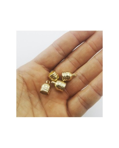 14 mm Huni Boncuk Kapak - Boncuk Şapkası - Gold -50 Adet