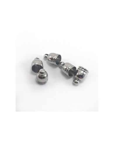10mm Huni Boncuk Kapak - Boncuk Şapkası -  Gümüş - 50 Adet
