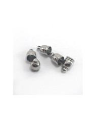 10mm Huni Boncuk Kapak - Boncuk Şapkası -  Gümüş - 25 Adet
