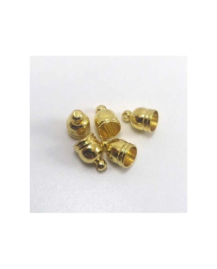 10mm Huni Boncuk Kapak - Boncuk Şapkası -  Gold - 25 Adet