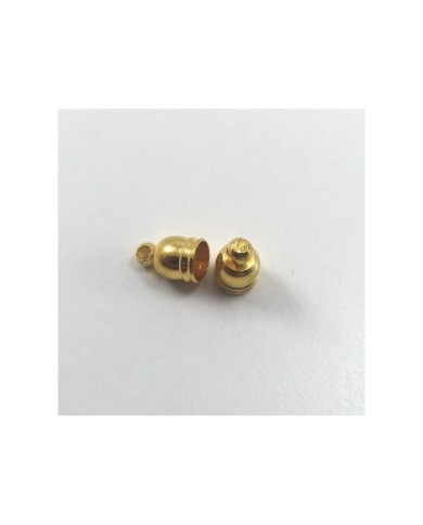 9mm Huni Boncuk Kapak - Boncuk Şapkası -  Gold - 50 Adet