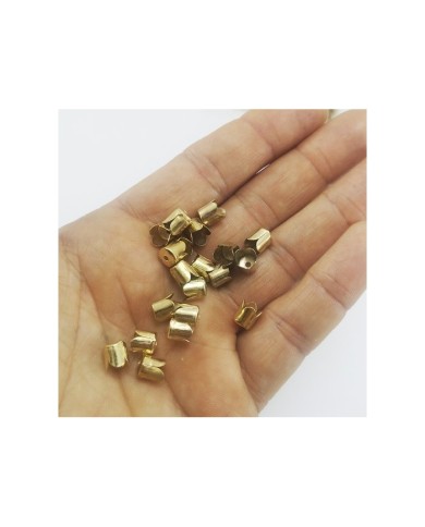 7 mm Huni Boncuk Kapak - Boncuk Şapkası - Gümüş - 10 Adet