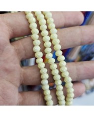 6mm İpe Dizili Kristal Boncuk Mat Siyah - 10 Dizi