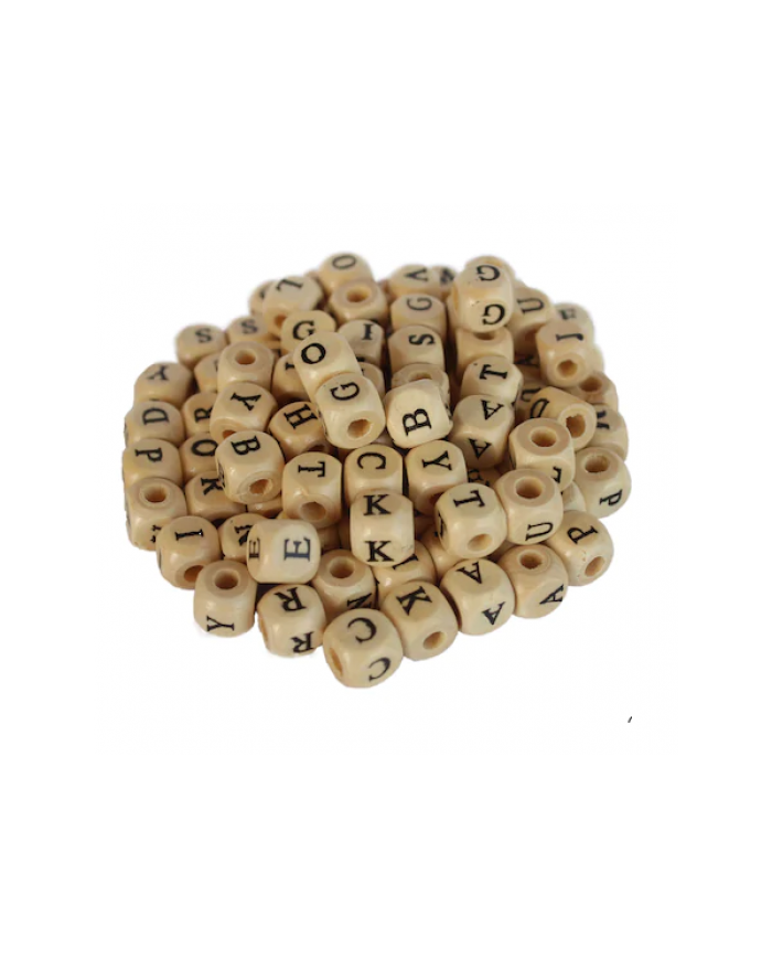 Ahşap Harf Boncuk 10mm 500 gr